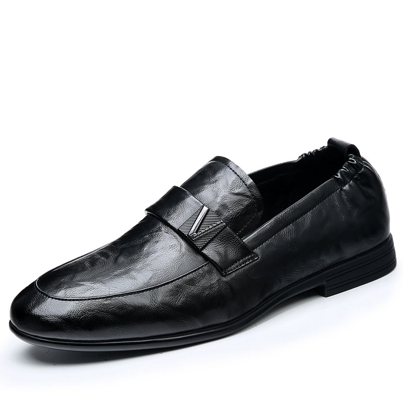 Elite classic suit for leather shoes, wedding shoes for black leather for leisure, soft sole, Korean style