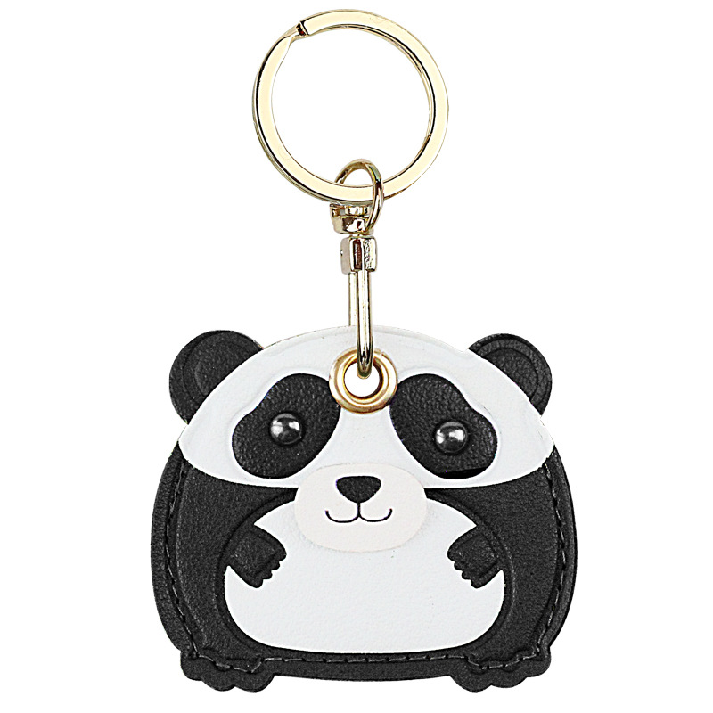 Fábrica auto-venta al por mayor de dibujos animados lindo Panda PU llavero pequeño rectangular inducción CONTROL DE ACCESO tarjeta cubierta regalo creativo