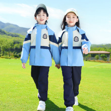 秋季小学生校服冲锋衣秋冬班服短袖套装儿童运动会幼儿园园服夏装