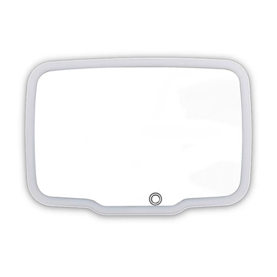 Car Sun Visor Makeup Mirror, Car-Mounted Mirror with Light, Touch Led Makeup Mirror for Touch-Up (Sun visor rearview mirror) - white
