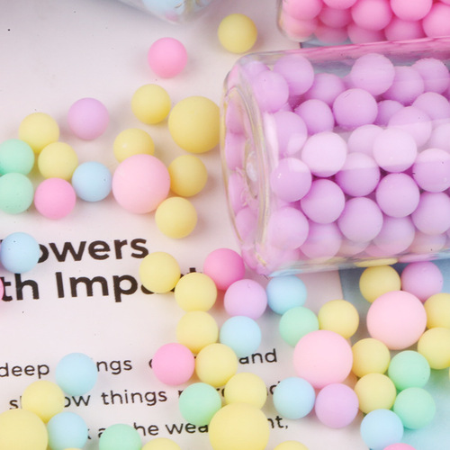 Macaron bead DIY material kit handmade new trendy small ball ball decoration 6mm cream glue phone case material A