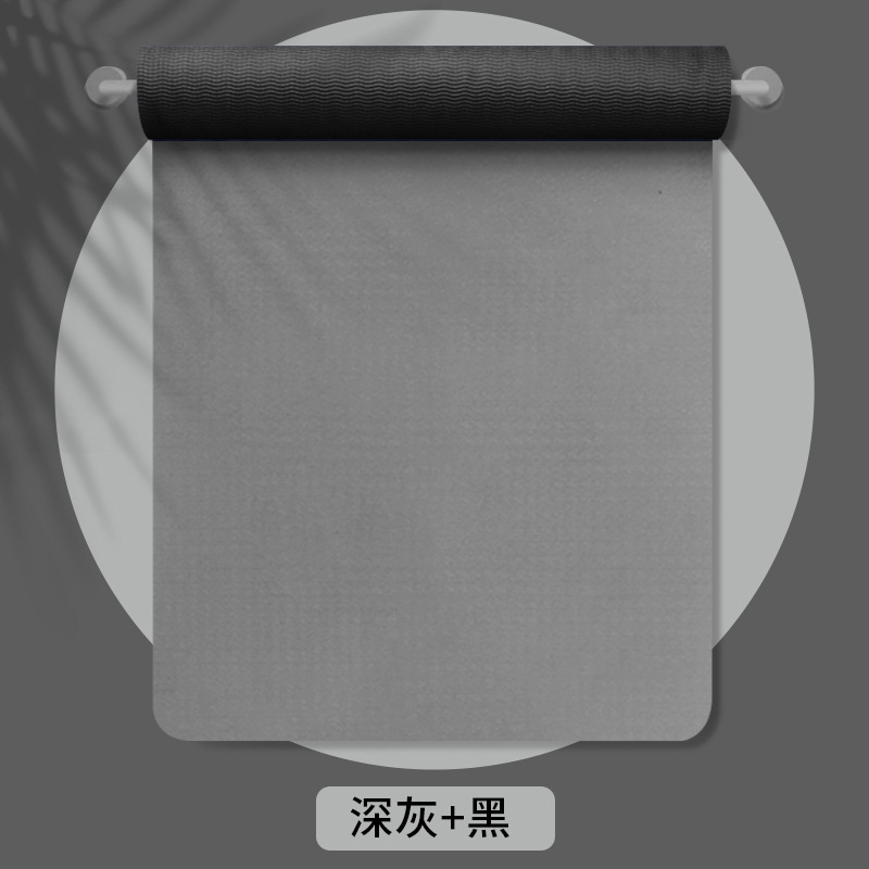 TPE ヨガマット滑り止め厚みのあるフィットネスマットメーカー男性と女性の衝撃吸収防音縄跳びエアロビクス家庭用特大フロアマット|undefined