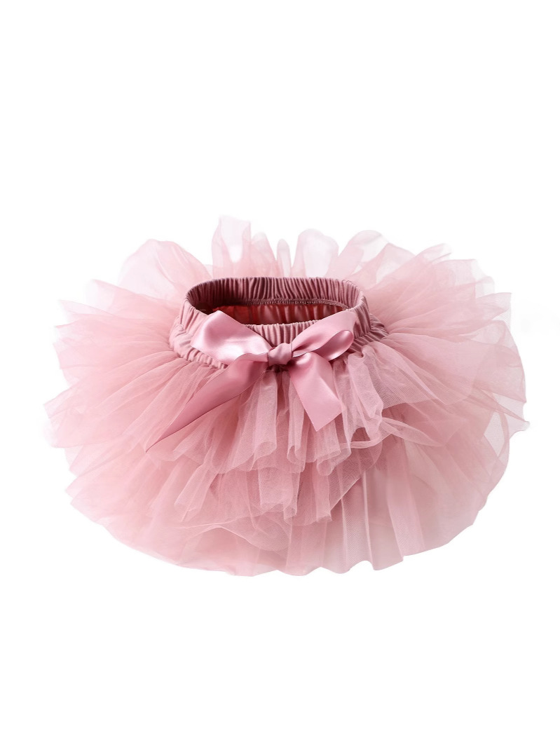 [Europa y América ropa infantil niñas super corto Tutu bolsas] 0 - 3 años de ropa infantil pantalones PP malla vestido corto