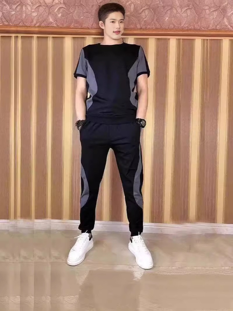 Men's silky summer sports suit
