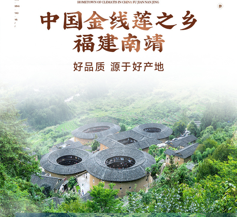Dried Whole Jin Xian Lian Herb Fujian Origin 10g Jar for Cooking and Soup key features