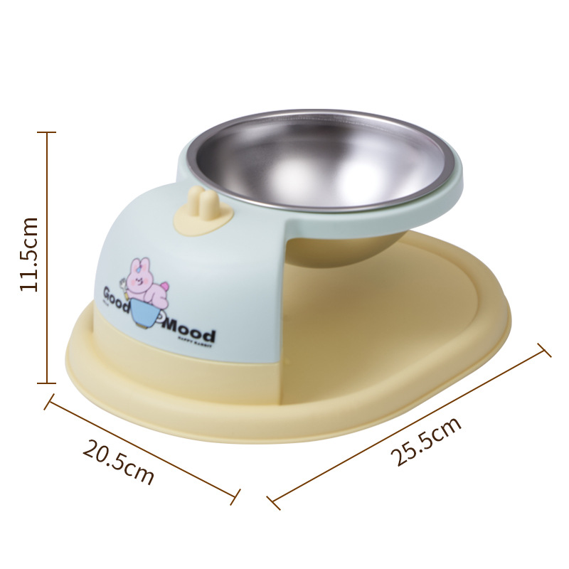 Tazón de gato suspendido de acero inoxidable Tazón único de color dopamina para mascotas Tazón de alta protección cuello de agua potable Tazón de perro Tazón de arroz Teddy