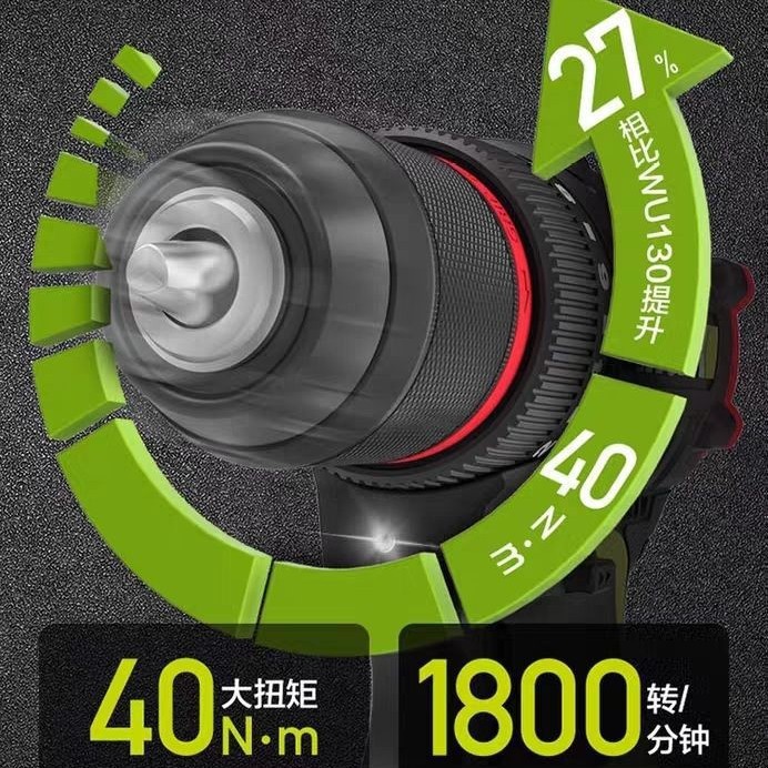 WEX WU130X actualización sin escobillas litio taladro de pistola eléctrica destornillador eléctrico linterna recargable