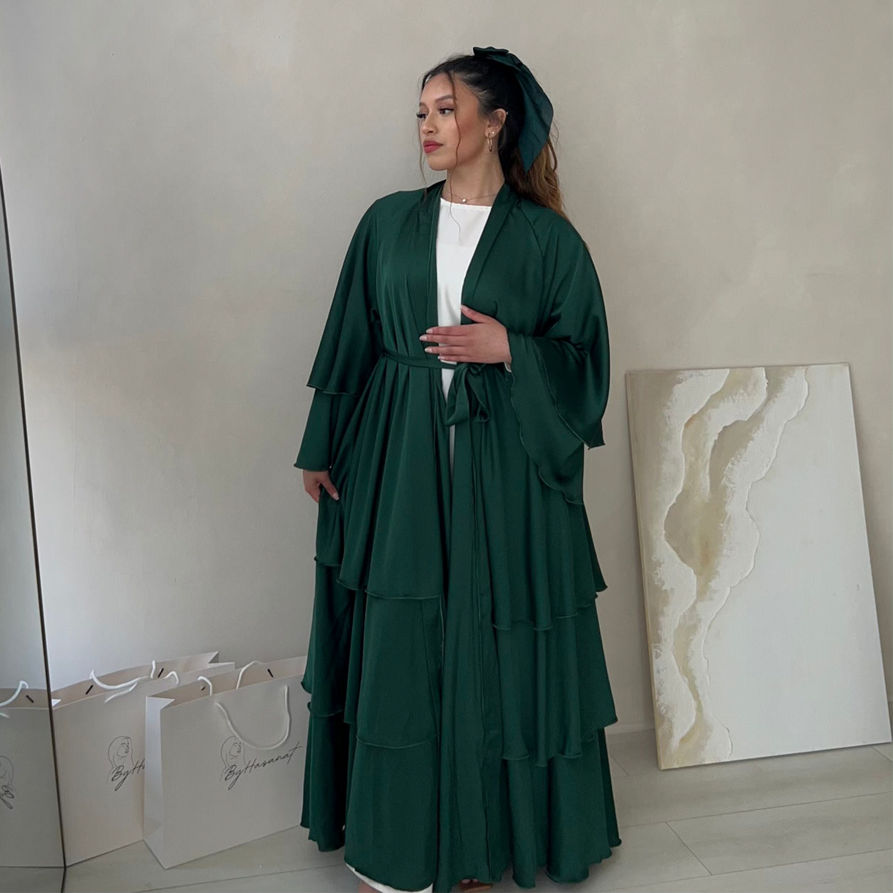 Loriya2024 Middle East Turkey Dubai Exquisite Elegant Cardigan Robe LR706_ecoleips.com