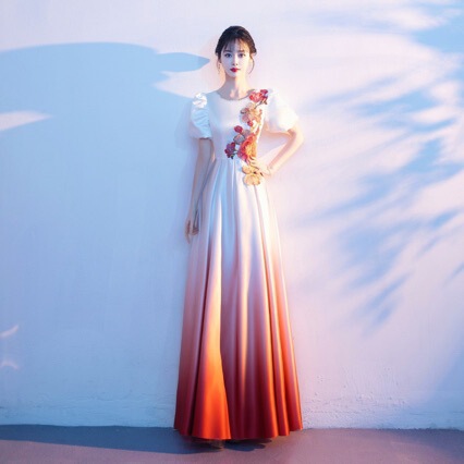 New Choir Performance Dress for Women, Banquet Recitation Host Stage Gown, Long Slim-Fit Dress New Choir Performance Dress for Women, Banquet Recitation Host Stage Gown, Long Slim-Fit Dress