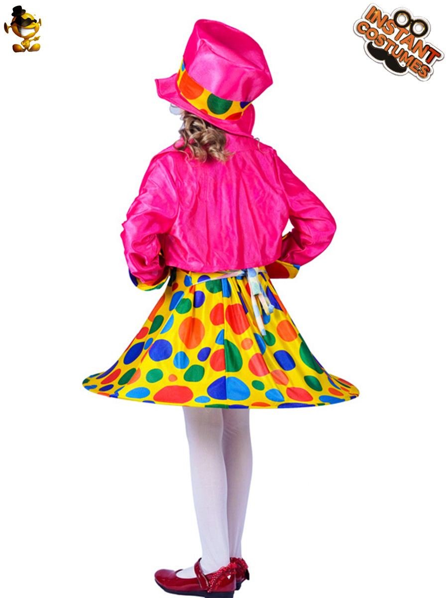 Polka Dot DE LOS NIÑOS vestido payaso traje Halloween cos chica rendimiento etapa partido traje