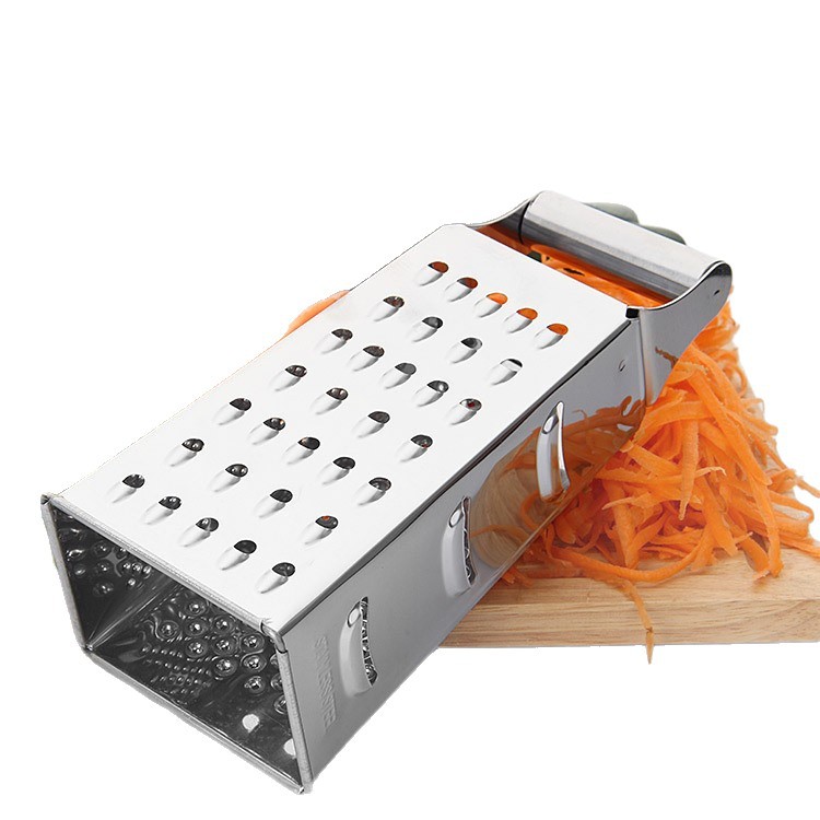 Mayorista de 8 pulgadas cuatro lados raspador cortador de verduras multifuncional cortador de papas de acero inoxidable raspador de piel en stock