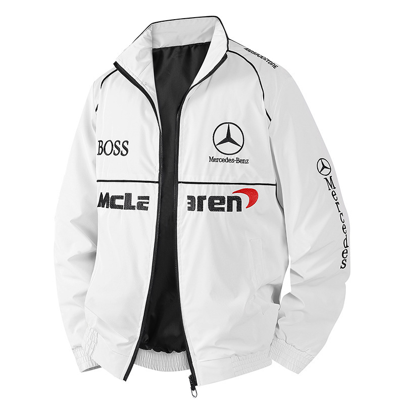 F1 Racing Suit Embroidered Motorcycle Jacket Racing Jacket High-Quality Men's and Women's Retro Cycling Jacket Custom-Made