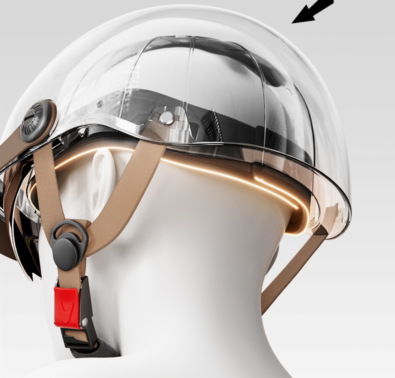 3C certified electric vehicle helmet men's and women's universal electric motorcycle retro half helmet sun protection