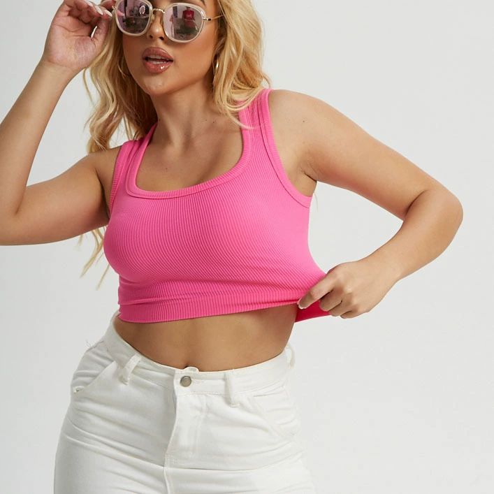 Иу Фабрика Amazon новый большой квадратный воротник с резьбой Йога жилет нижнее белье изнутри и снаружи