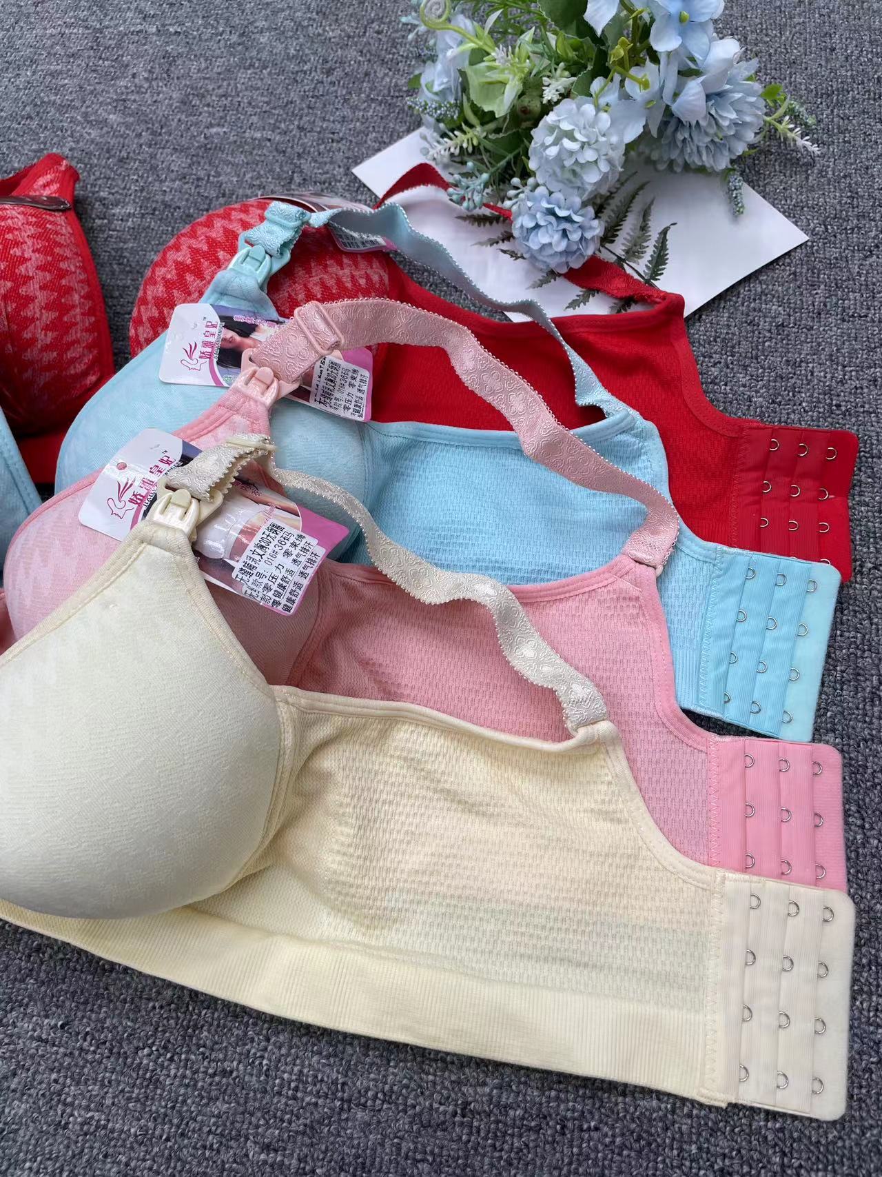 Mujeres embarazadas hebilla frontal inalámbrica más tamaño sujetador de enfermería ajustable push-up sujetador sin costuras ropa interior