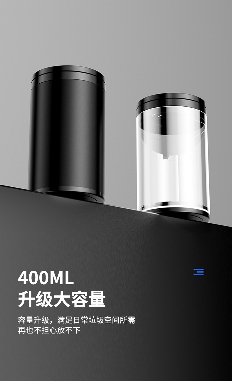 Cross-border vehicle-mounted trash can ashtray 2-in -1 multifunctional waterproof high-grade storage bucket with lid