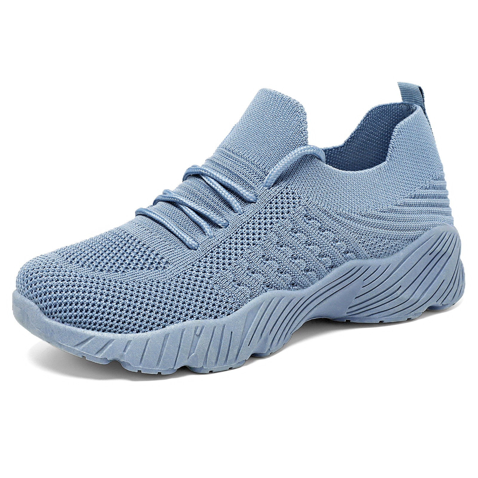 Zapatos de mujer zapatos casuales de primavera 2026 zapatos de altura de suela gruesa de malla de mujer zapatos de tejido transpirables de correa zapatos al aire libre