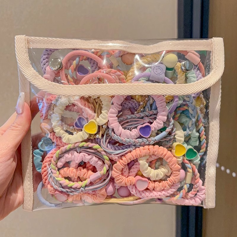 Cuerda de pelo de cola de caballo alta para mujeres 2024 nueva banda de goma duradera elástica corbata de pelo cuerda de pelo cubierta de cuero banda de pelo accesorios para el cabello