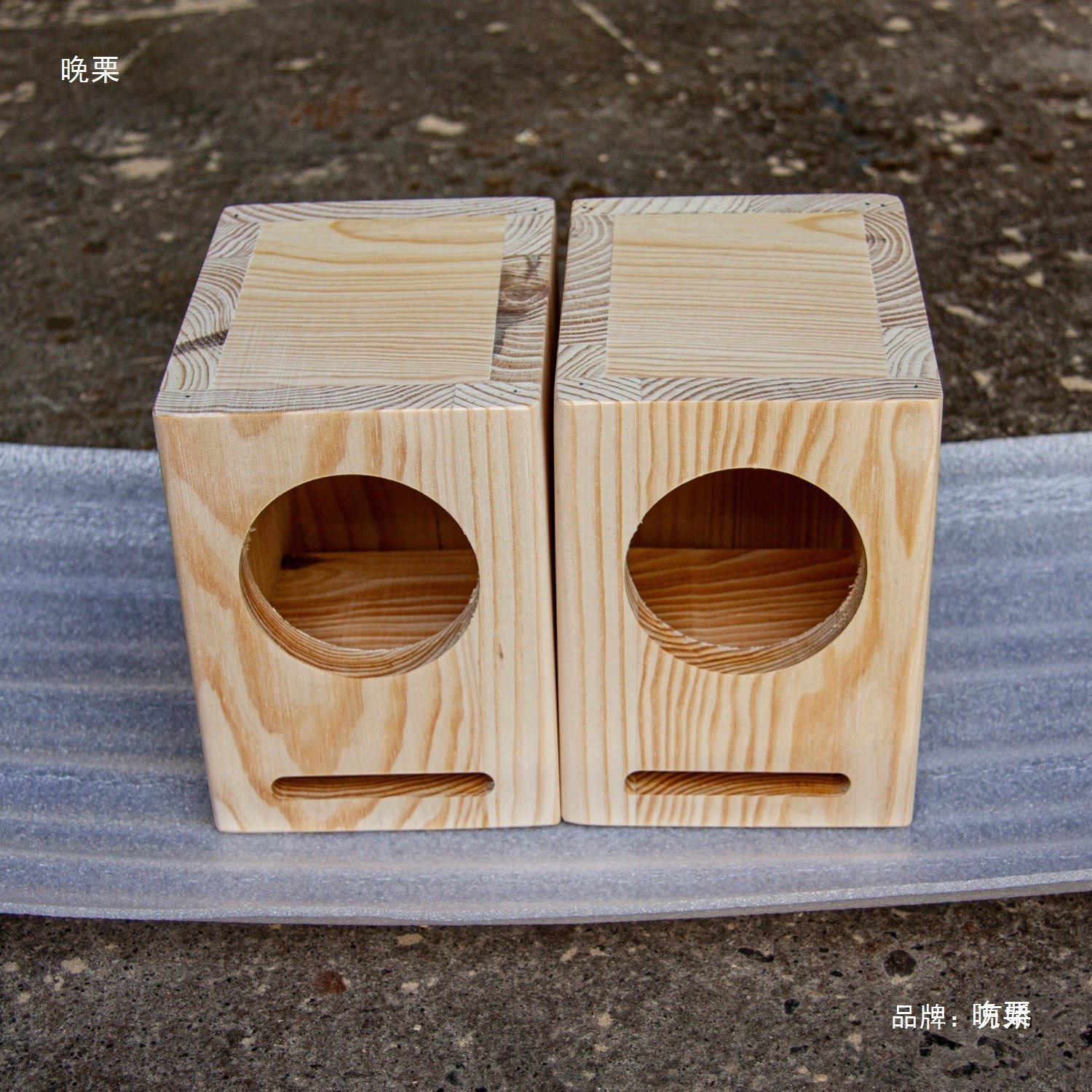 Black Walnut Solid Wood Audiophile-Grade 3inch Maze Speaker Solid Wood Full-Range Speaker Desktop Amplifier Chassis