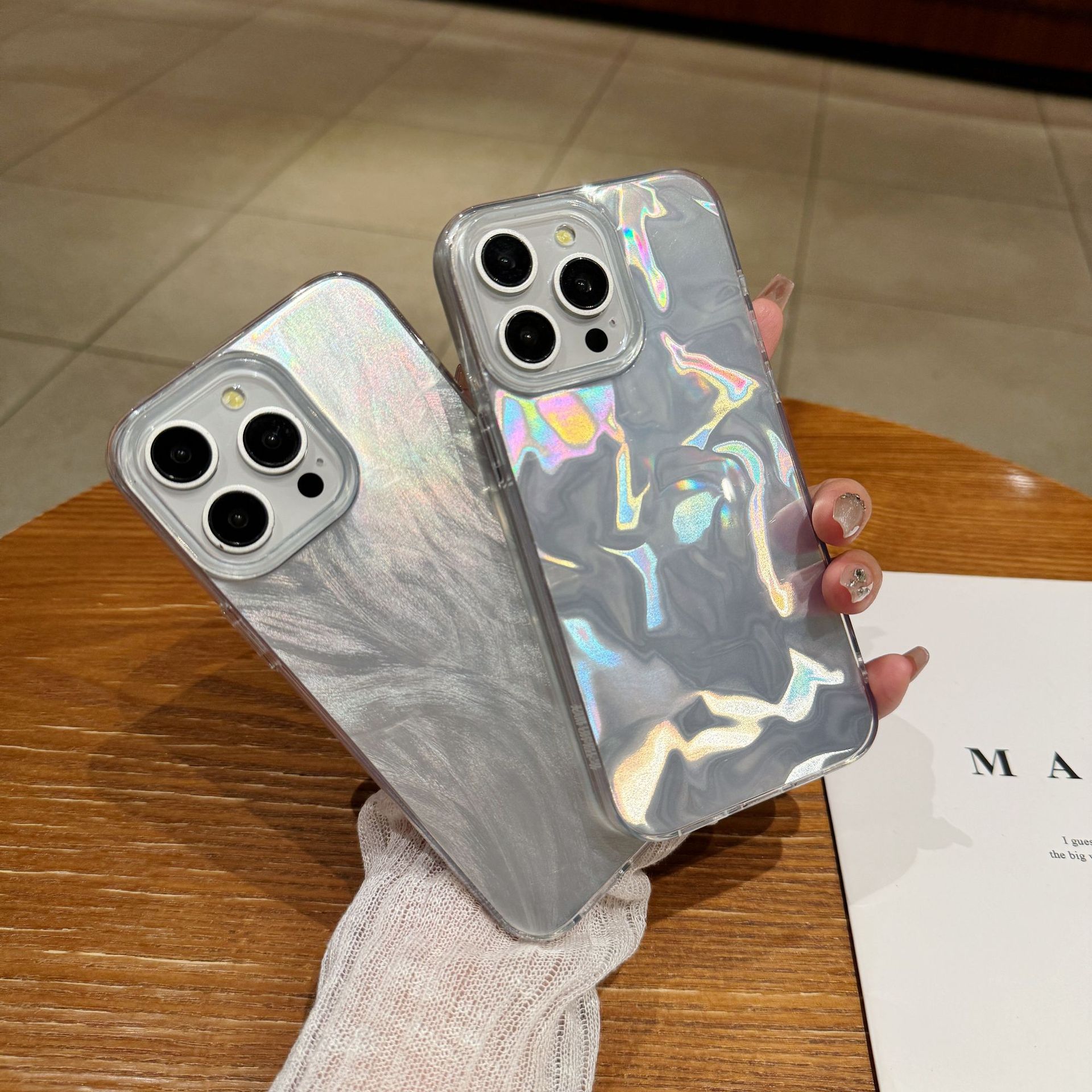 Funda para teléfono móvil opporemlme16proimd, superficie brillante de hilo de plumas, material de funda pintada para Renoa16pro