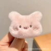 Pink pork plush brooch