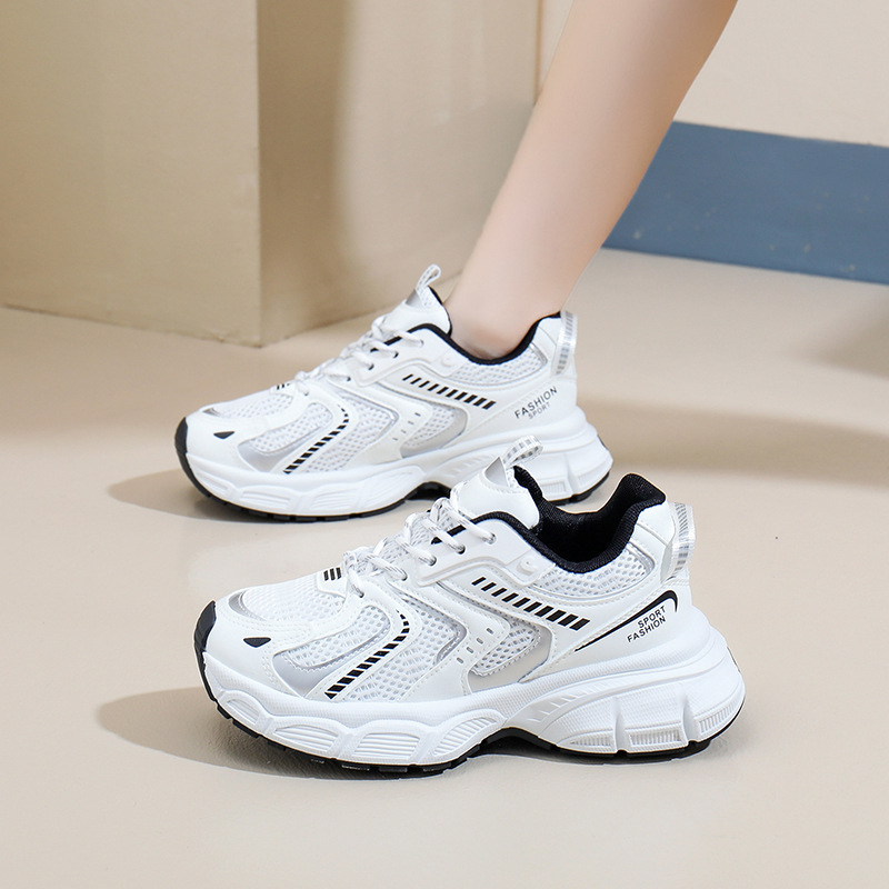 ins coreano de suela gruesa zapatos de papá 2026 primavera nuevos zapatos de carreras de estudiantes de carreras zapatos de altura LD008 image 3