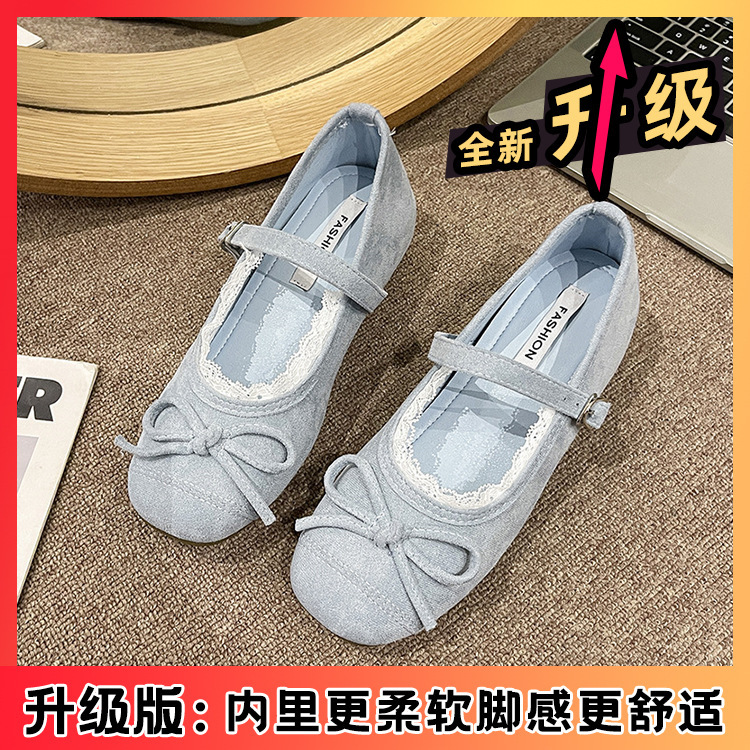 温柔仙女风玛丽珍鞋2025春季新款法式气质单鞋优雅蝴蝶结休闲女鞋|undefined