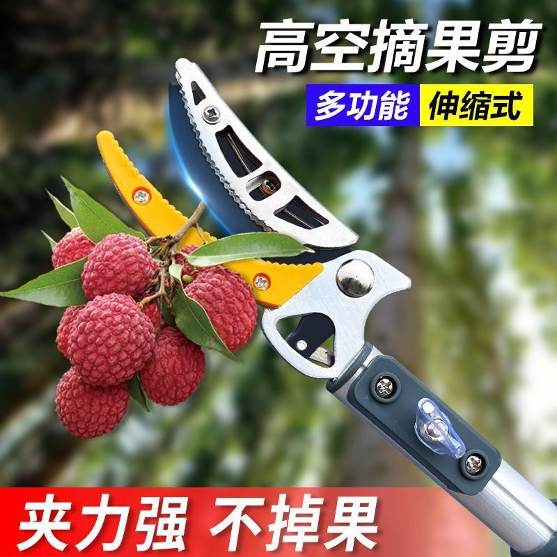 高空采摘新款果子高枝伸缩剪摘摘果杨梅龙眼摘果器枇杷荔枝神器|undefined