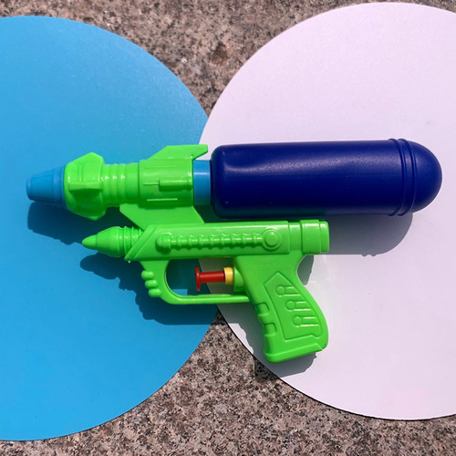 19CM children's independent small water gun new beach play baby bathroom parent-child interactive water gun toy wholesale