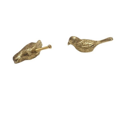 Brass bird drawer cabinet door furniture handle home decoration tea can jewelry box ceramic matching