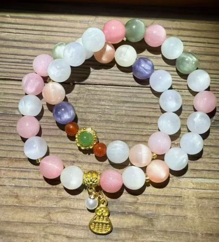 光に敏感な色が変わる新しい血沈宝 カラフルな海雲母の色が変わるブレスレット カラフルな宝物の色が太陽の下で変化する樹脂ブレスレット|undefined