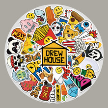 54张卡通潮牌DREW涂鸦贴纸行李箱笔记本电脑摩托车冰箱装饰贴纸