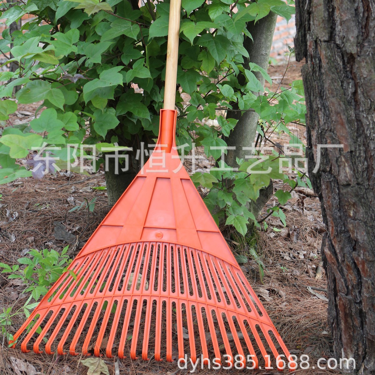 24齿Y型塑料草耙 园艺清洁耙 树叶草耙 落叶清扫塑料草耙 新保环