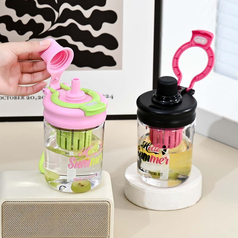 Nueva bebida doble de alto valor y resistente a altas temperaturas, pequeña y portátil con separación de té, taza de agua de gran capacidad, taza de té