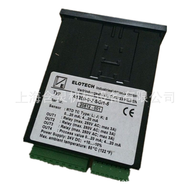 上海含灵机械供应Elotech温度仪 A1200-0-2-HRG4-1