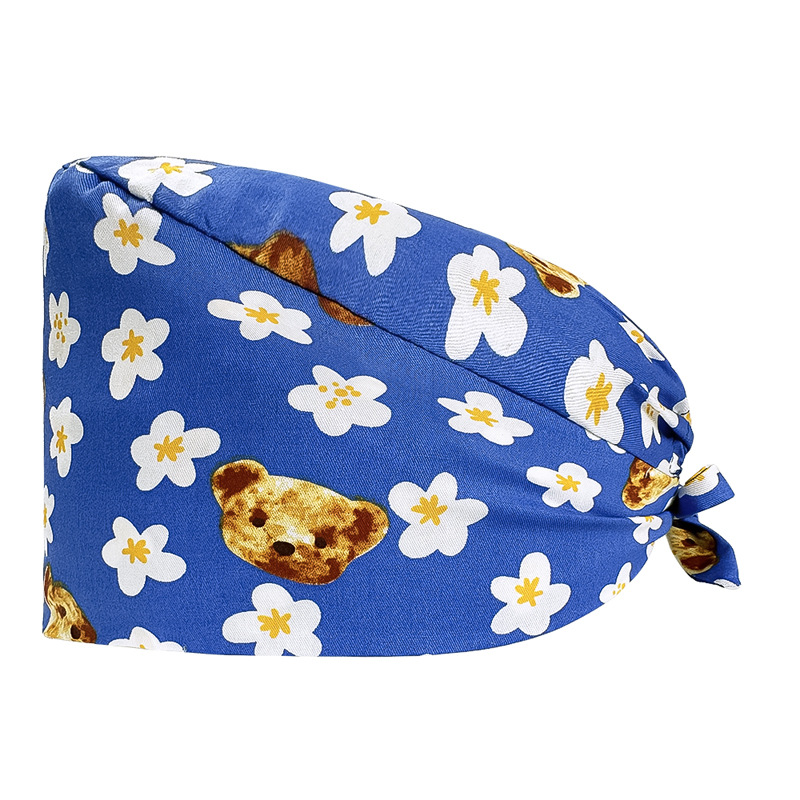 Quirófano sombrero mujer algodón quirúrgico encaje impreso enfermera sombrero nueva hebilla quimioterapia confinamiento masculino oral dental