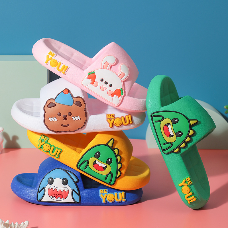 Children's Slippers Summer Cartoon Dinosaur Soft Bottom Boys and Girls Baby Rabbit Shark Non-slip Slip Slippers Children's Slippers Summer Cartoon Dinosaur Soft Bottom Boys and Girls Baby Rabbit Shark Non-slip Slip Slippers