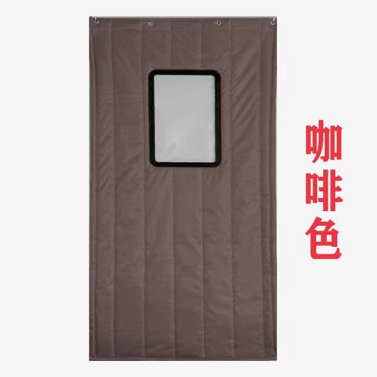 冬季保温挡风牛津布棉门帘酒吧KTV隔音降噪冷库车间隔温皮革门帘|undefined