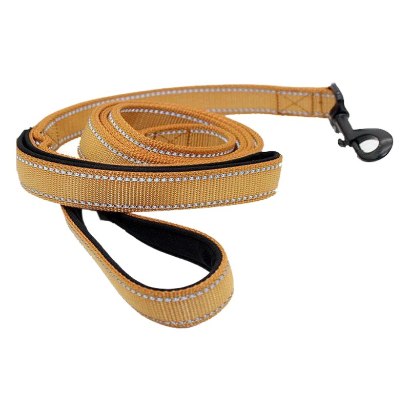 Amazon nuevos suministros para mascotas correa de perro cadena de perro de tamaño grande y mediano correa de perro reflectante engrosada de doble capa