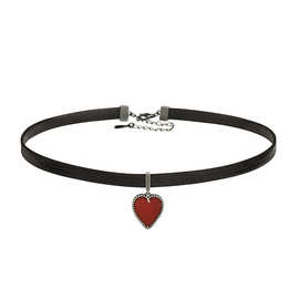 颈带项链女日韩网红简约短款脖子红爱心choker项圈颈链时尚锁骨链