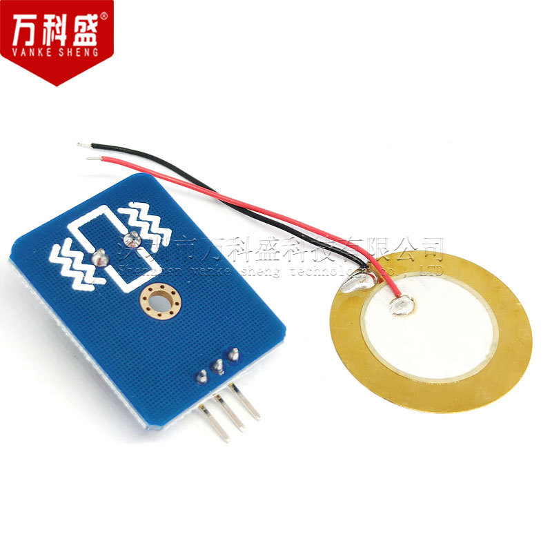 Piezoelectric ceramic vibration sensor simulation vibration electronic block single-chip module