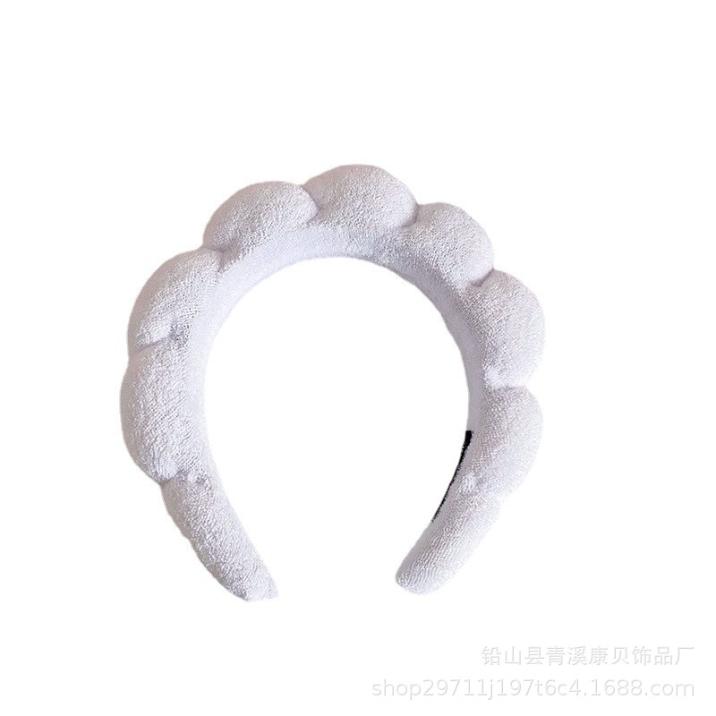 Diadema de esponja retorcida Amazon 2025, diadema de calavera alta, pulsera, diadema de pelo retorcida de felpa, diadema para lavado de cara para mujer, accesorios para el cabello