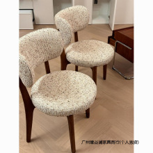 lily椅法式复古奶油风不带扶手餐椅客厅单椅轻奢欧式实木餐椅