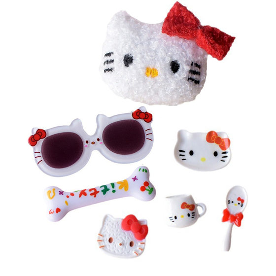 Cartoon cute cat resin accessories shoe flower diy material factory wholesale pj1221