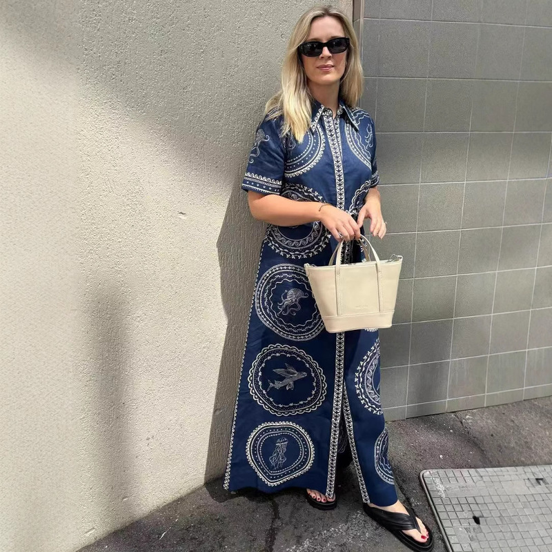 Europe and the United States cross-border 2025 independent station AliExpress Amazon cardigan casual fashion linen cardigan waist dress