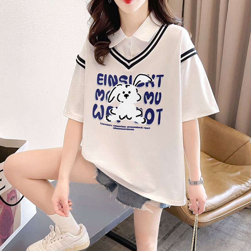 長袖Tシャツ 女の子用 2025年春夏新作 中学生・高校生 カレッジ風 フェイクツーピース 薄手ポロスウェットシャツ|undefined