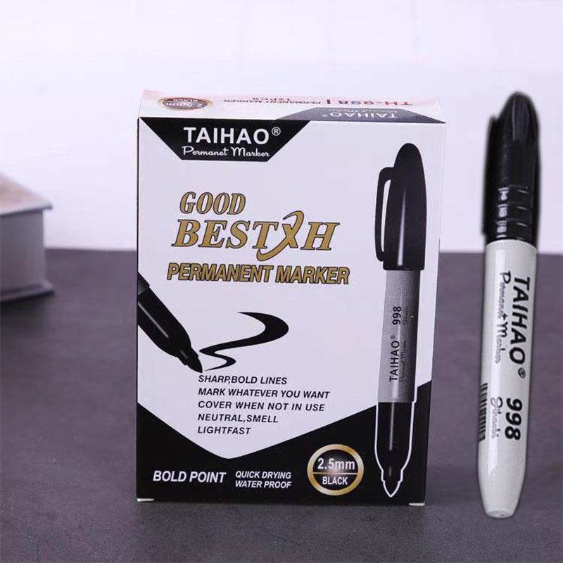 粗头中性画画笔单头记号笔黑色油性粗笔速干大头马克笔物流笔|ms