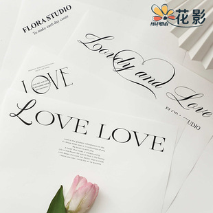 Chinese Valentine's Day Ins Internet Celebrity Paper Gift Wrapping Paper High-End Internet Celebrity Flower Bouquet Package Flower English Letters
