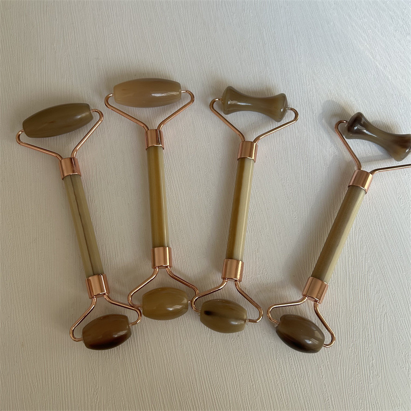 Horn Facial Massage Tool Double Head Roller Gua Sha Beauty Device 15cm overview