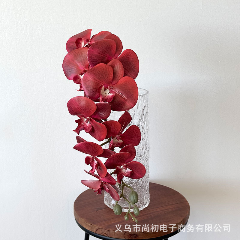 Jardín verano película adhesiva 3D sensación de mano simulación orquídea mariposa accesorios de fotografía en el hogar de 95 cm de altura multicolor opcional vestido para el hogar